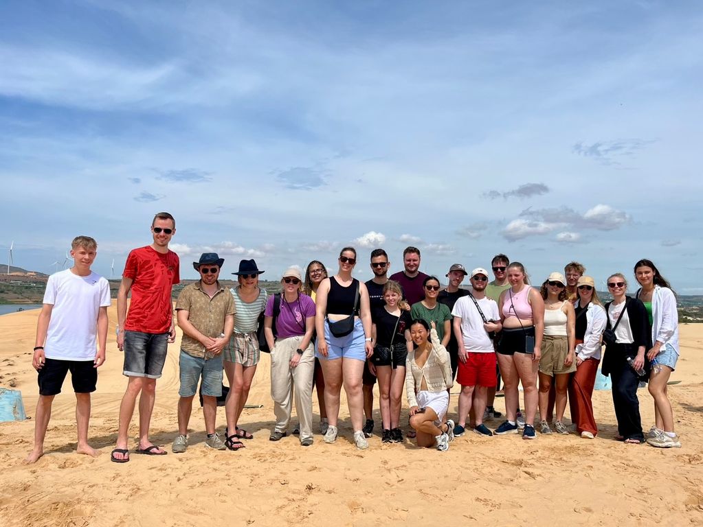 Mui Ne zandduinen groepsfoto